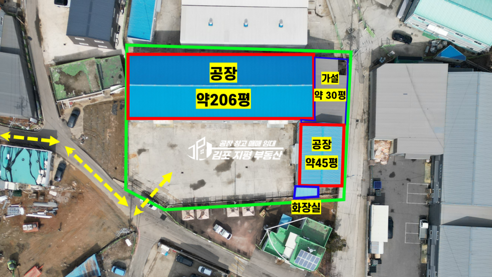경기 김포시 대곶면 거물대리 □단독,호이스트,연면적 280평대, 즉시입주가능 월세 매물번호 10180 사진 1